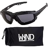 WYND Blocker Calvert Motorcycle Riding Glasses Extreme Sports Wrap Dry Eye Sunglasses (Model 338)