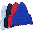 Bentgo Buddies Reusable Ice Packs - Slim Ice Packs for Lunch Boxes, Lunch Bags, and Coolers - Multicolored 4-Pack (Rocket)