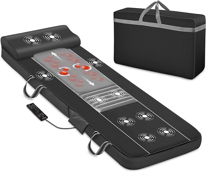 Comfier Full Body Massage Mat, Shiatsu Back Massager with Heat & 10 ...
