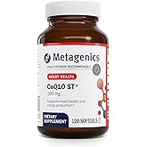 Metagenics CoQ10 ST-100-100 mg Ubiquinone with Vitamin E for Heart, Energy & Antioxidant Support* - Non-GMO, Gluten-Free, Soy-Free - GMP Certified Facility - 120 Softgels