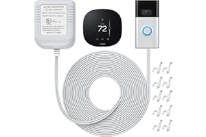 BENSN for Ring Video Doorbell Power Supply Adapter, 24V Doorbell Transformer Compatible with Arlo, Nest Hello, Blink, Eufy, Simplisafe Video Doorbell Plug in Cord 26.2FT