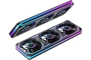 JONSBO XA-360B PC Case Fan, Silent Computer Fan,Dual-Light Effect, Switch At Will,All-in-One, Single Frame Unit with3x120mm A