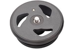 LEOFOTO TP-75 Aluminum Flat Plate 3/8" Stud Adapter for Tripod, Grey, Wall Mount