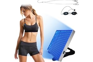 45W Sunbathing Self Tanning Lamp, 460nm Home Tanning Lamp, Home Solarium Tanning Daylight with 225pcs LEDs & Hook, Desktop St