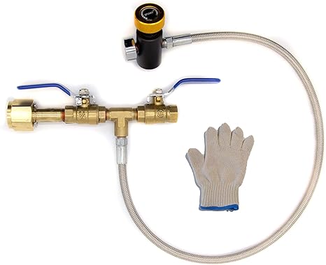 Amazon Com Soda Co2 Refill Adapter Soda Stream Compatible Sodastream Adapter Hose Connector Attaches G1 2 Co2 Fill Tank Bottle To Sodastream Cylinders Or Cartridges With Free Thermal Glove By Thefizzyco Kitchen Dining