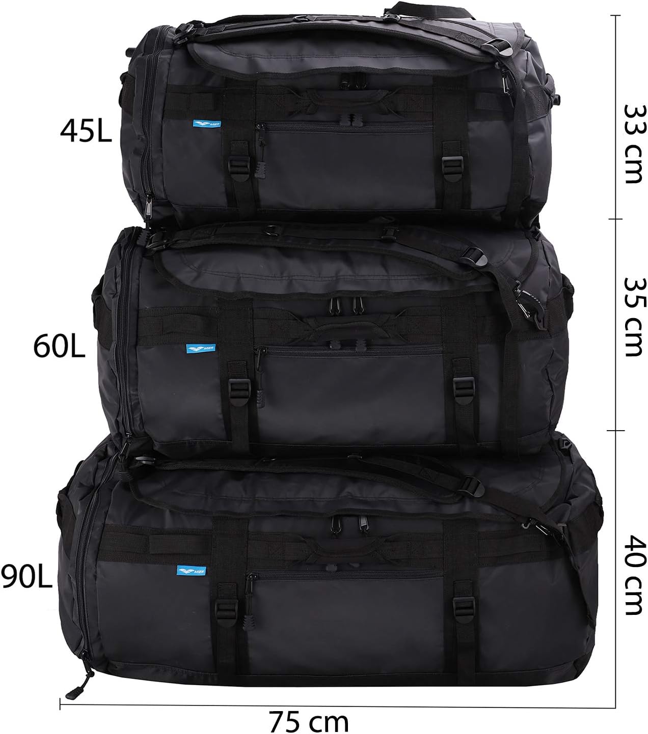 Impermeabile MIER Zaino Sportivo da Viaggio Large Duffel Zaino Sportivo con  Scomparto per Scarpe Convertibile in Zaino Borse da palestra  urban-earth.co.uk