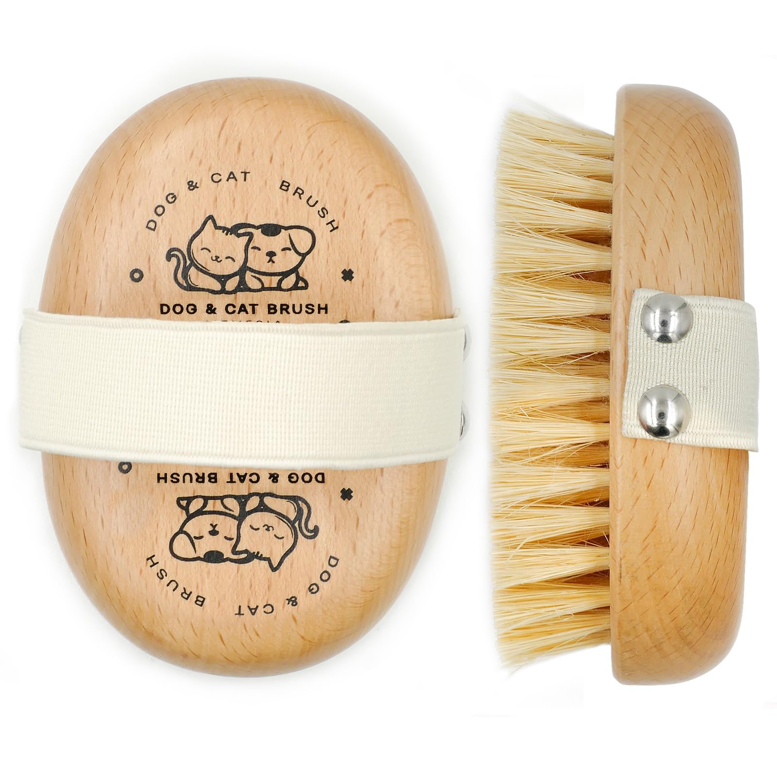 Photo 1 of Menesia Soft Dog Brush, Pets Palm Brush for Dog and Cat Grooming - Bristle Brush for Dogs Short Haired - Soft Bristle Dog Brush Handheld - Ideal for Small Dogs Daily Gentle Grooming Brush (Beechwood)