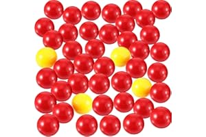 Gejoy 42 Pieces Game Replacement Marbles 2 Sets Game Replacement Balls Compatible with Hungry Hungry Hippos, 38 Red and 4 Yellow