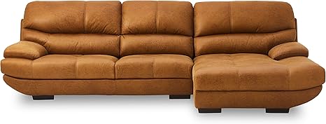 Amazon レザーテックス ソファー 左カウチ メーダ Lt01キャメル ソファ カウチ オンライン通販