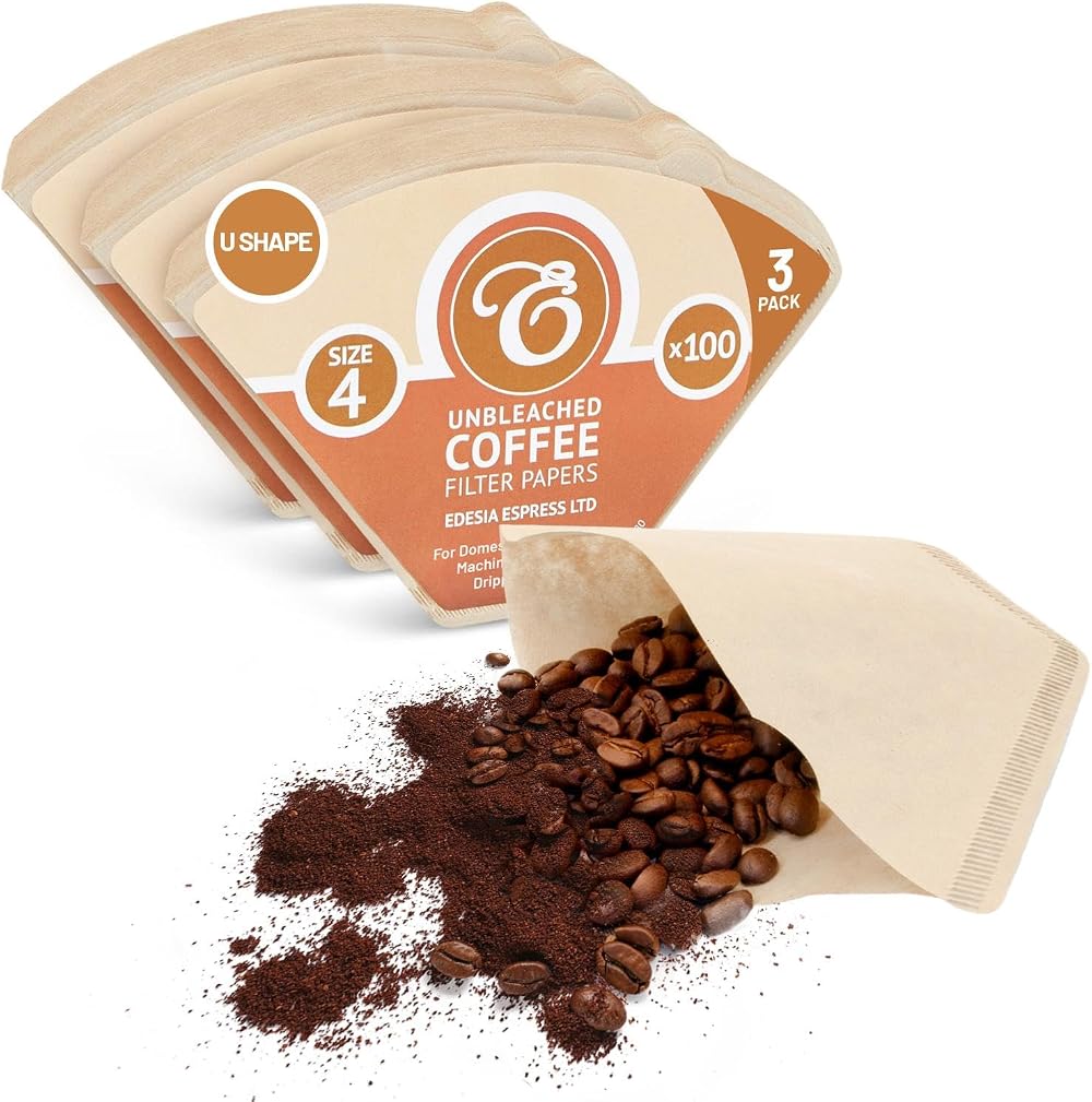 Edesia Espress 300 Size 4 Unbleached Coffee Filter Papers (3x100)