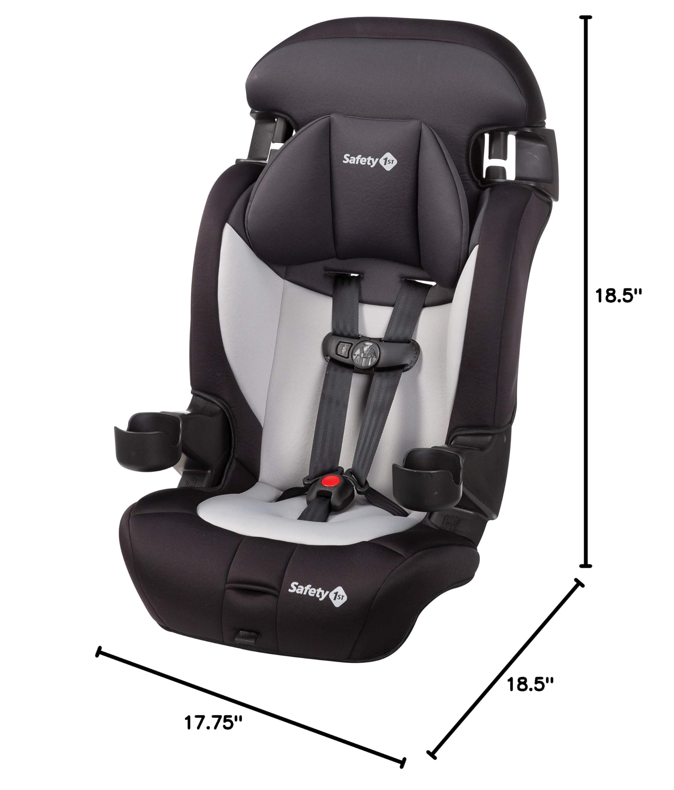 Safety 1st Grand 2-in-1 Booster Car Seat, Forward-Facing with Harness, 30-65 pounds and Belt-Positioning Booster