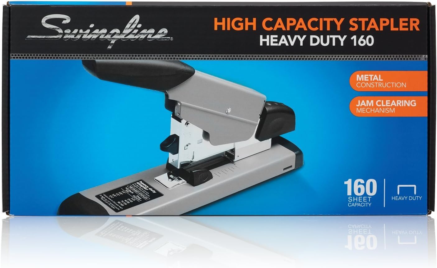 Swingline Heavy Duty Stapler, 160 Sheet Capacity, Office, Desk, Platinum (39002) : Heavy Duty Desk Staplers : Office Products