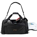 Gold BJJ Jiu Jitsu Duffle Bag - Waterproof Pocket for Sweaty Gi, Rashguard, or Shoes - The Perfect Duffel Bag for Martial Art