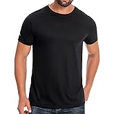 ACUSHLA 100% Merino Wool T-Shirt Mens - Short Sleeve Undershirt Lightweight Thermal Base Layer Crew Neck Tank Tops S-XXL
