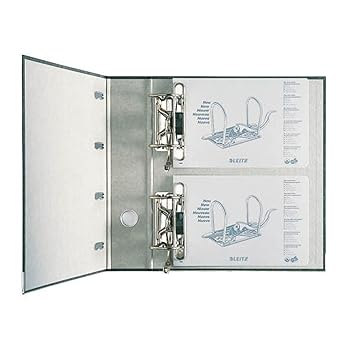Leitz 10920000 2er Sparpack Doppelordner, mit Schlitzen, 2xA5 quer, (2, schwarz)