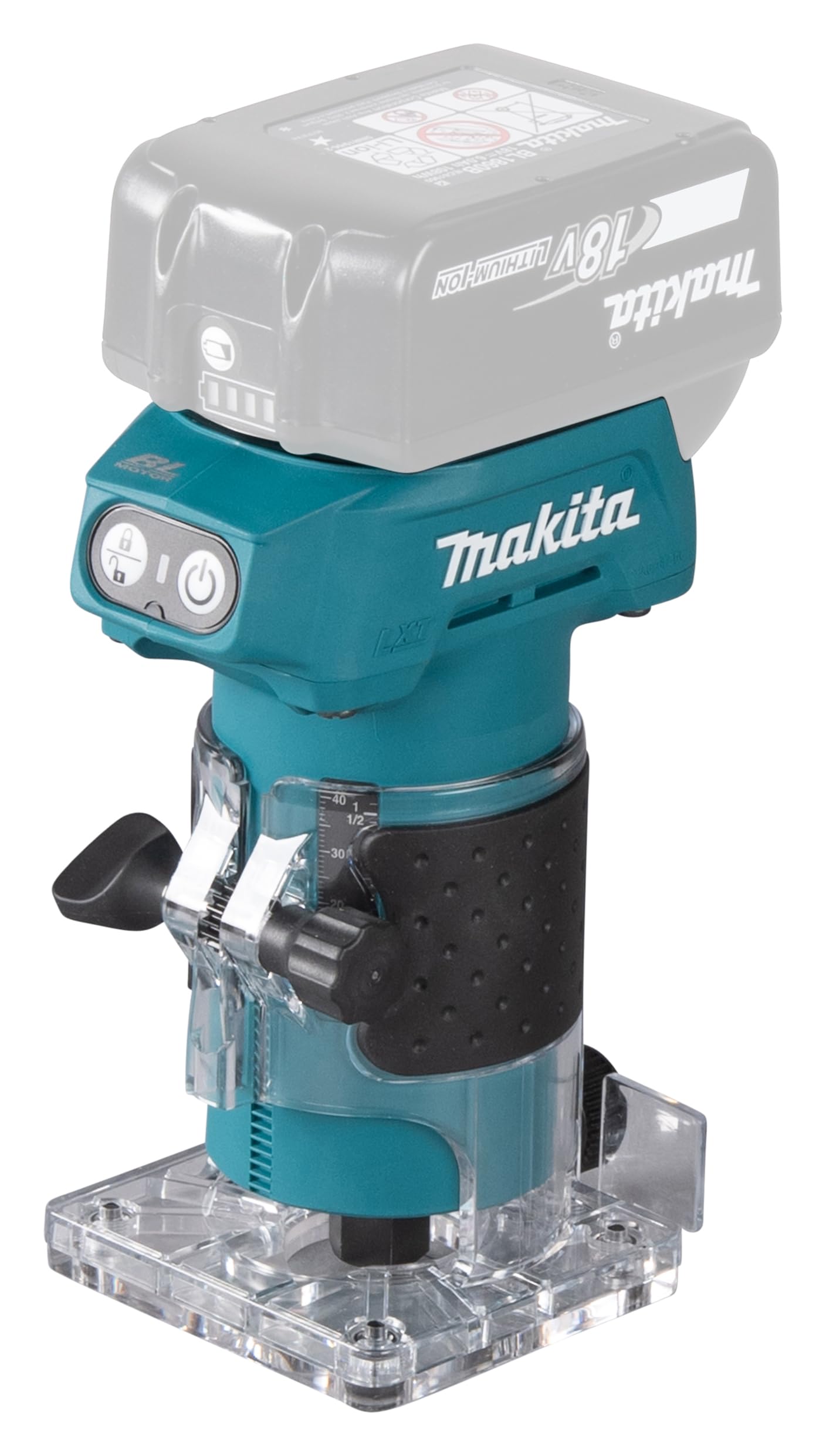 Makita DRT52Z 18V Li-Ion LXT Brushless Router/Trimmer, batterie e caricabatterie non inclusi