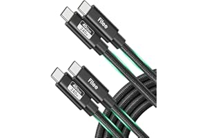 Fitee USB4 Cable for Thunderbolt 4 Cable [2 Pack 3FT], 40Gbps USB C Data Transfer Cable [8K/6K/5K@60Hz 4K@144Hz], PD3.1 240W 