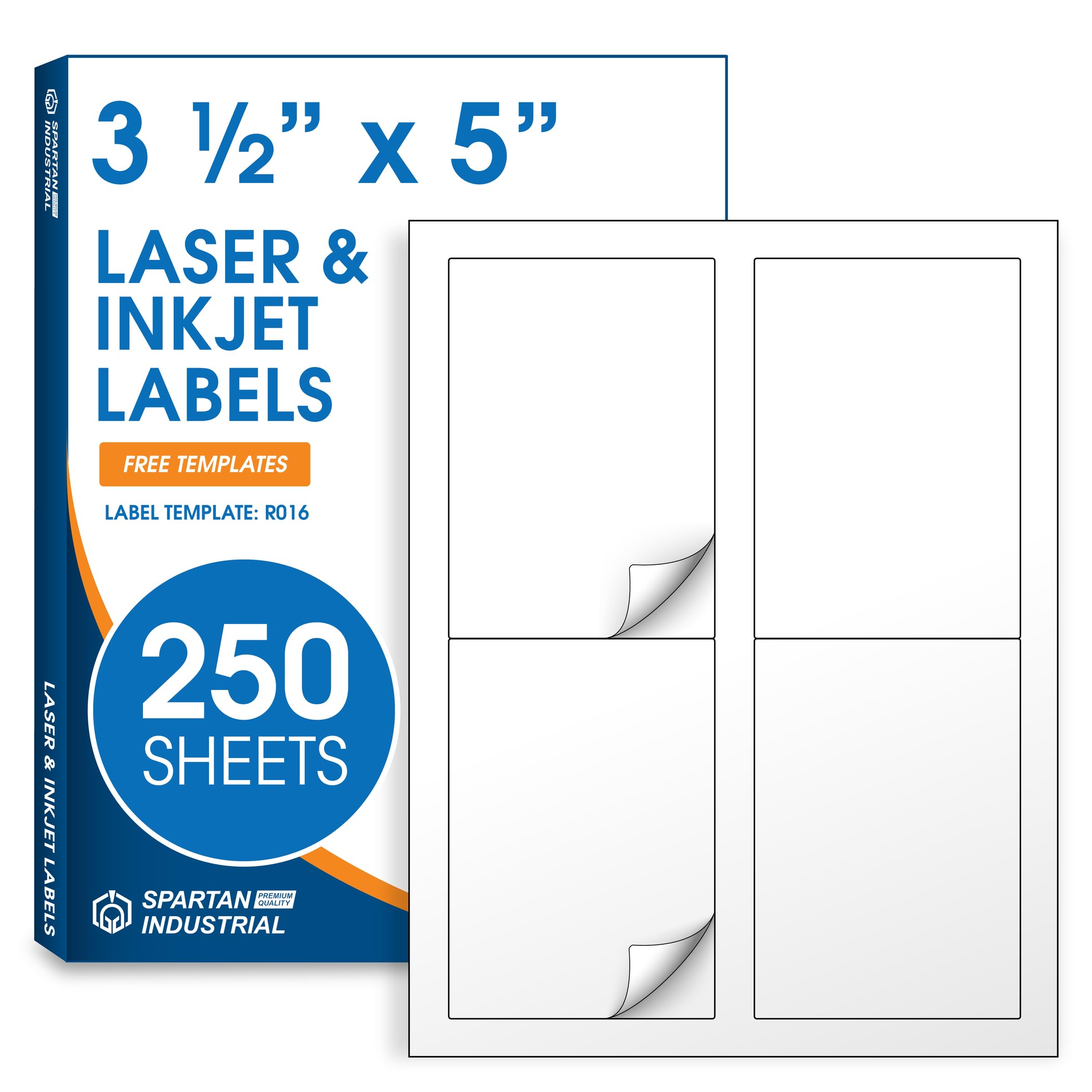3 1/2" X 5" Matte White Printable Labels Compatible