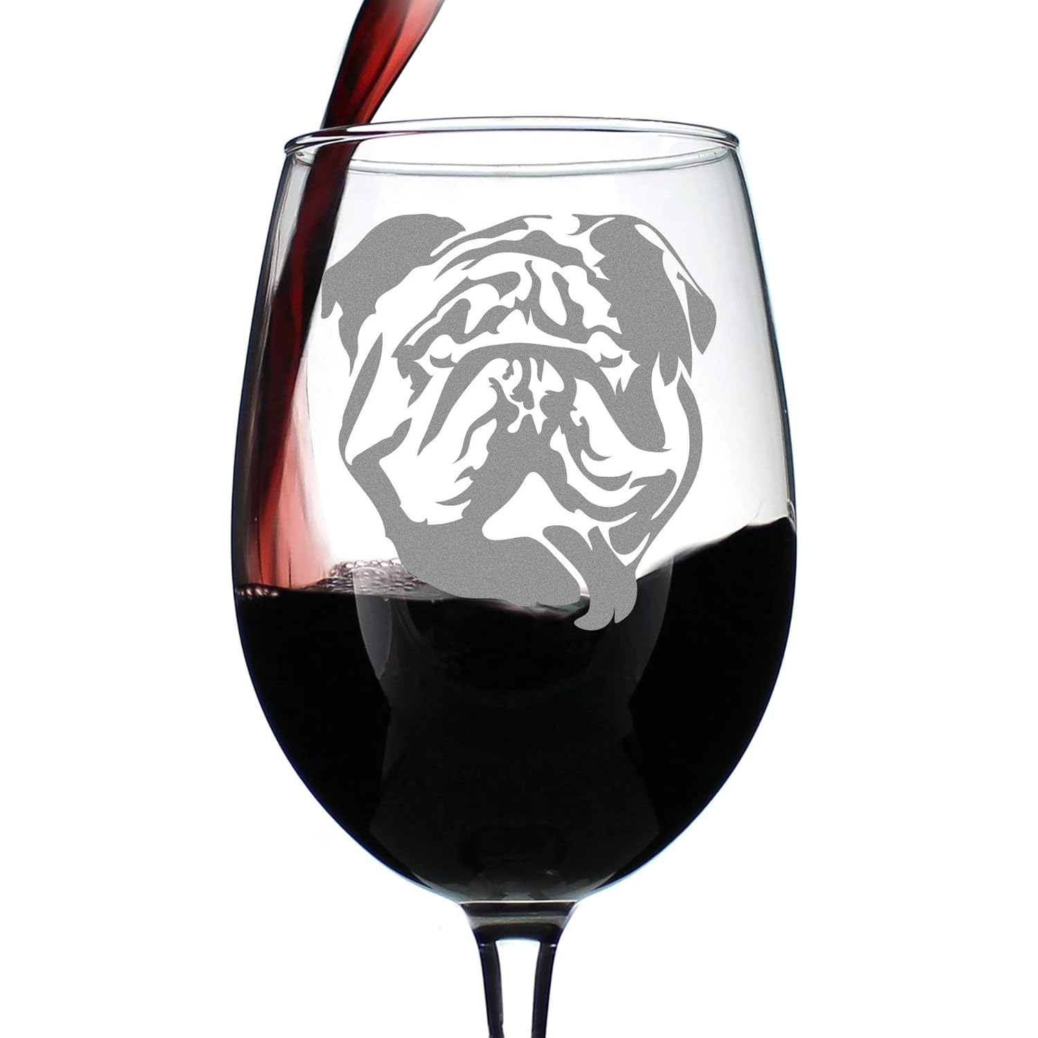 english bulldog wine glasses