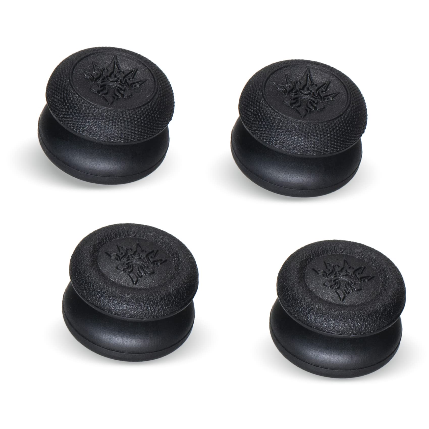 9CDeer Performance Joystick Analog Stick Thumb Grips Set of 4 Heightened Compatible with PS5, PS4, Xbox Series X/S Xbox One Switch Pro Controller Black