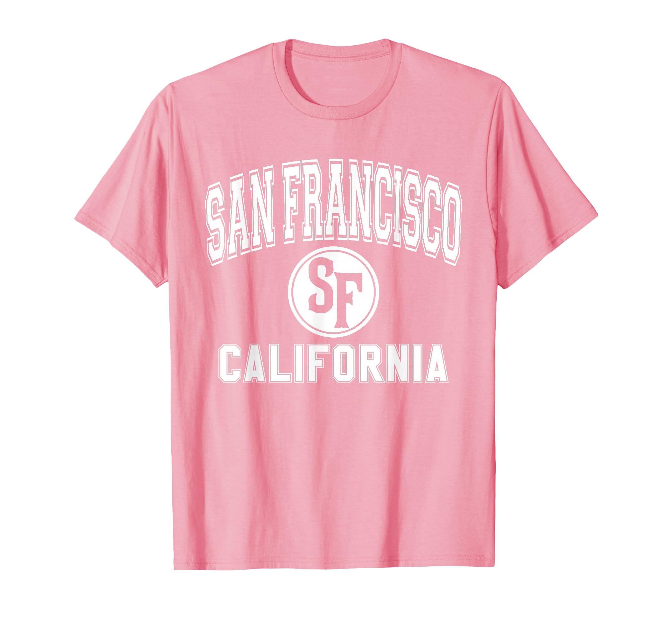 Photo 1 of San Francisco California SF Pink with White Print T-Shirt