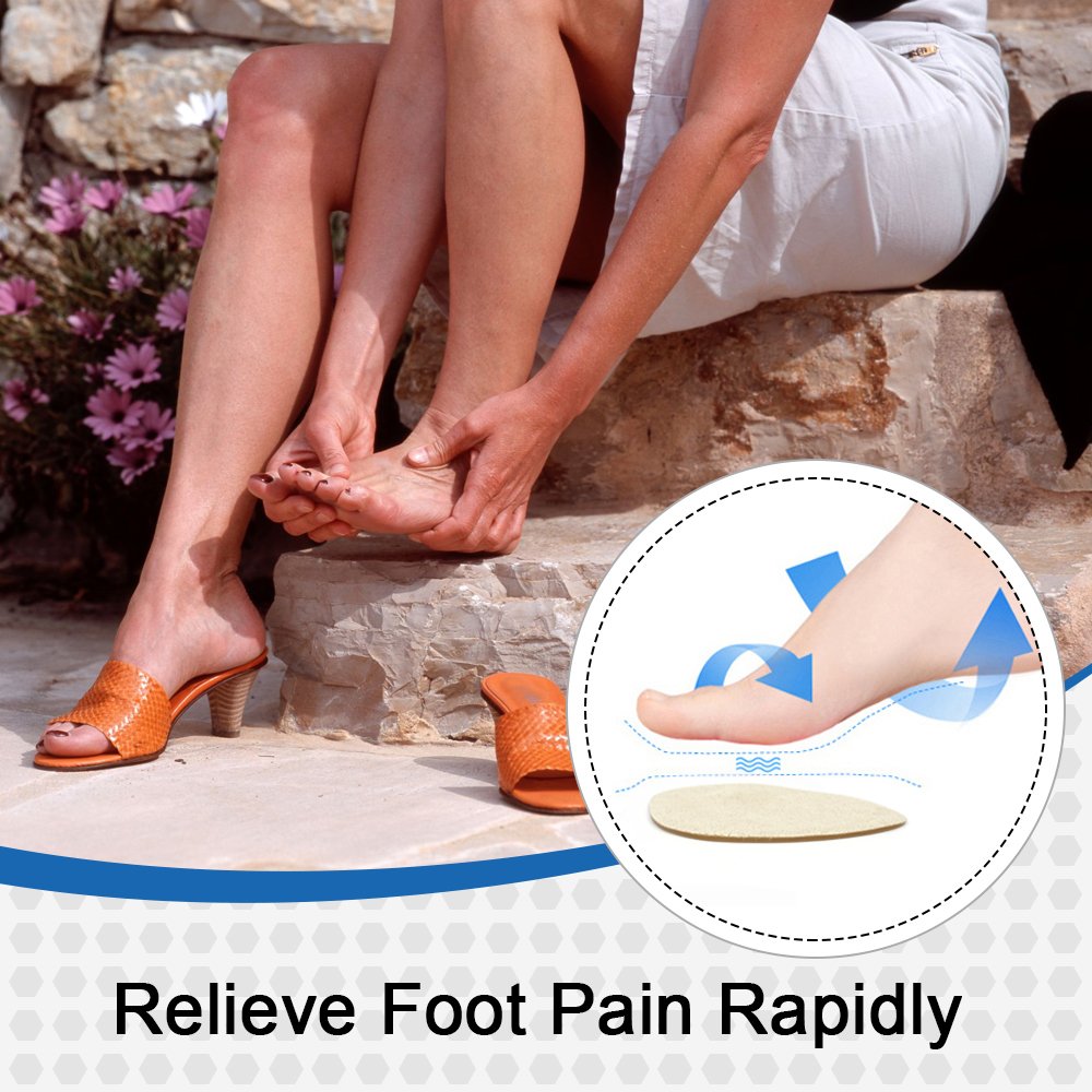 Dr. Foot’s Ball of Foot Cushions, Metatarsal Forefoot Pads, Ball of Foot Massage Pads, Instant Relief for Women and Men 2 Pairs (Beige)