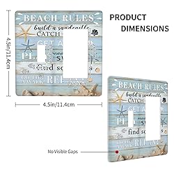 Decorative Outlet Covers Beach Rules Starfish