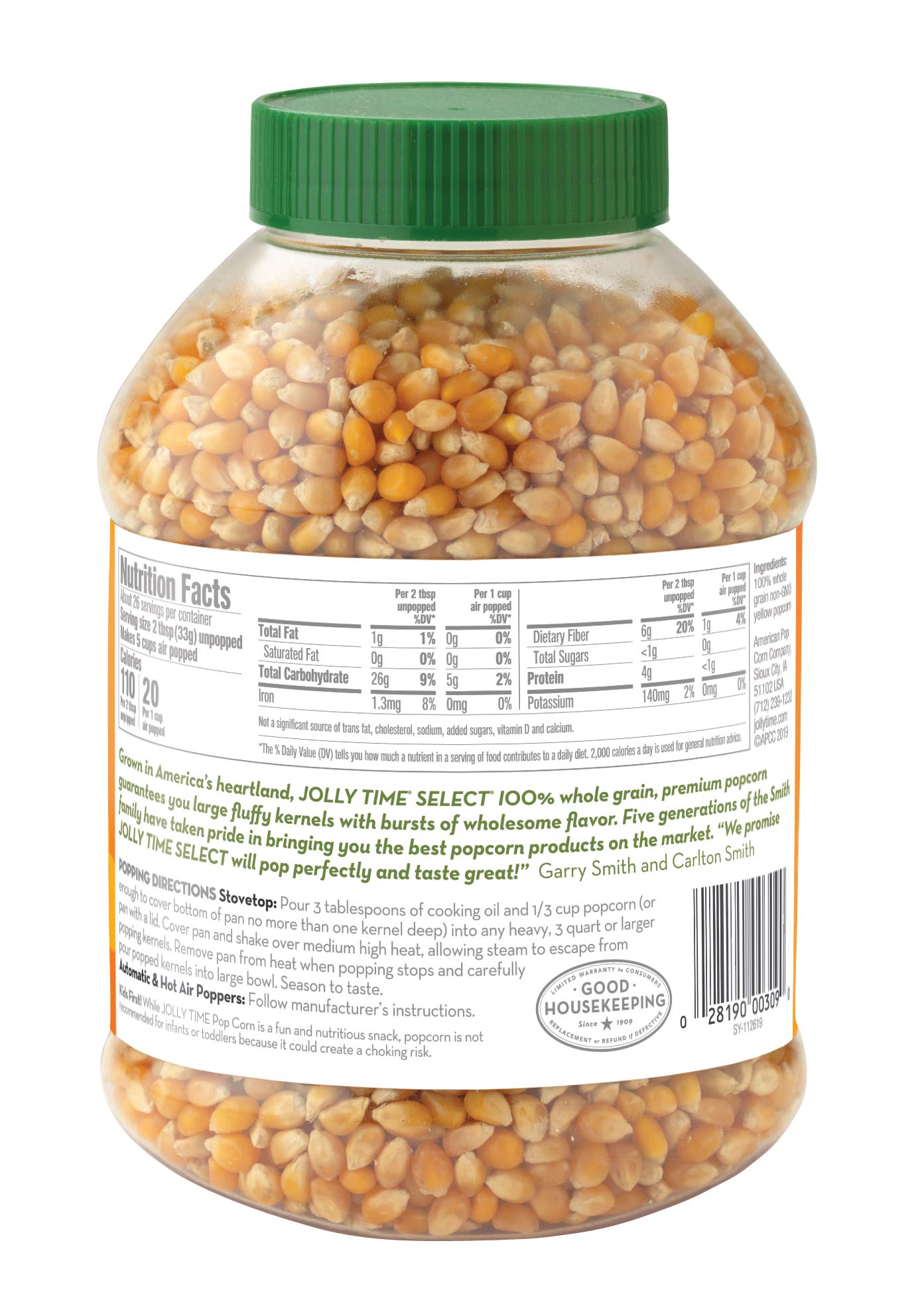 Jolly Time Select Popcorn Kernels Premium Yellow NonGMO Popping Corn