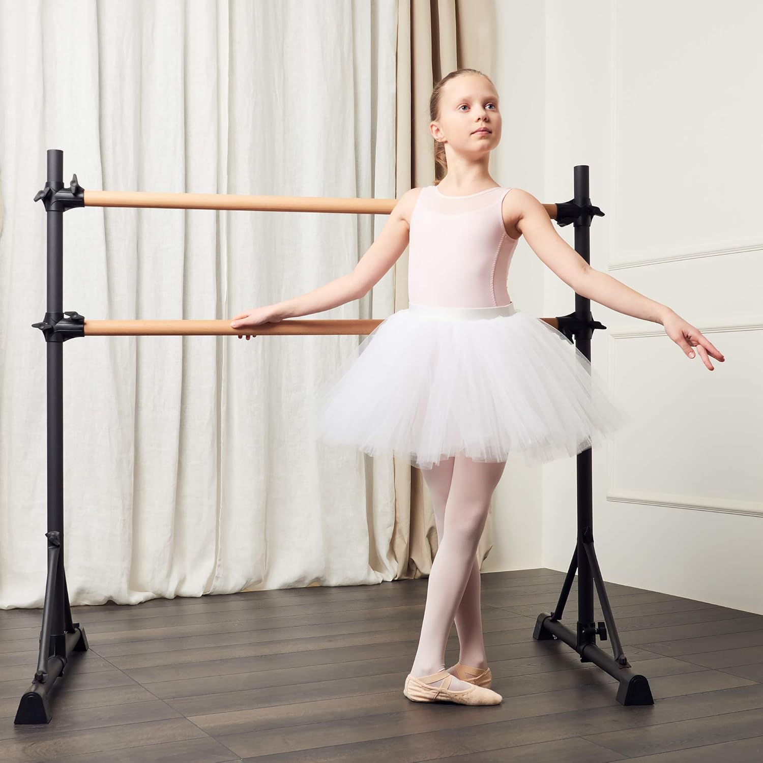 Victorem Portable Ballet Barre for Home - 4 FT. Ballet Bar for Ballet, Dancing or Stretching, Ballet Barres for Adults - Bonus Resistance Band Included : Sports & Outdoors