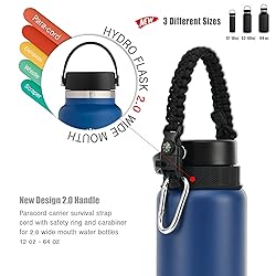 QeeCord Paracord Handle Compatible with Hydro Flask