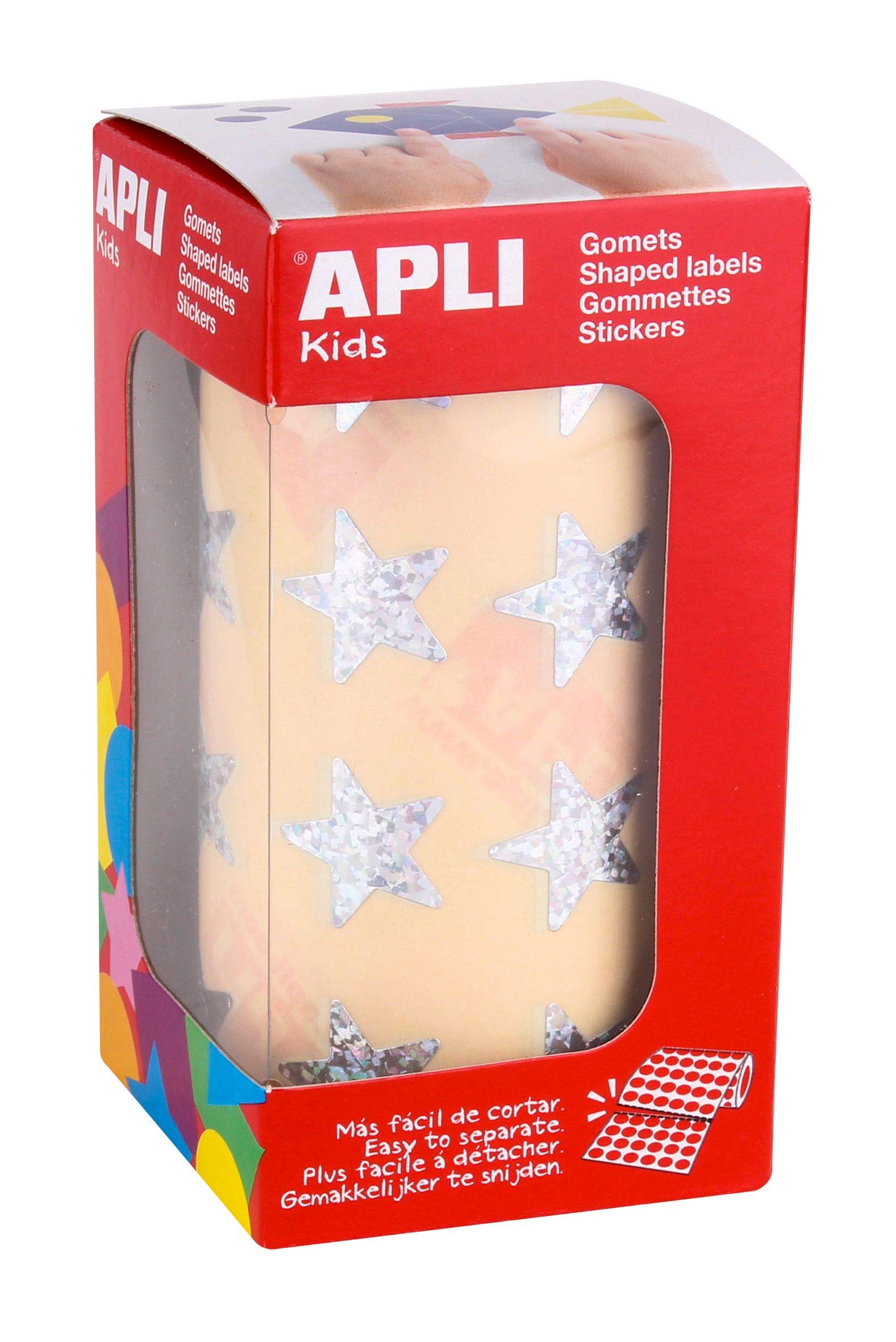 Apli Kids 12046 Roll of 1416 Silver Star Stickers