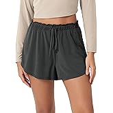 ODODOS Modal Soft Lounge Shorts for Women Drawstring High Waist Casual Sleepwear Lightweight Cozy Pajama Bottom