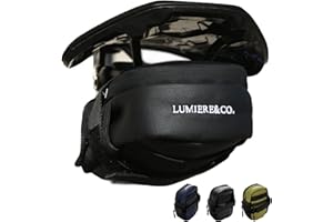 Lumiere & Co. Bike Saddle Bag – Ultra Small (0.2L) & Medium (0.5L) Options | Sleek Minimalist Design, Secure Hook & Loop Strap
