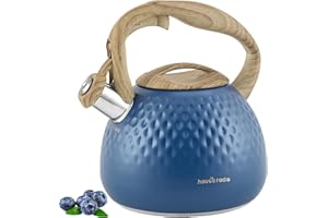 HAUCE RADIO Tea Kettle,2.5 Quart Stovetop Tea Kettles Loud Whistle,Food Grade Stainless Steel Water kettles for Stove Top with Anti-hot Ergonomic Handle,Suitable for All Heat Sources