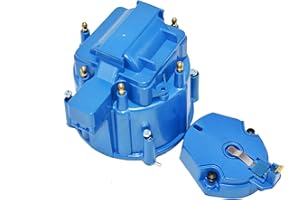 A-Team Performance Distributor Cap Rotor Kit - 6-Cylinder Blue - Coil Cover - CR6BL HEI OEM Ignition Kit