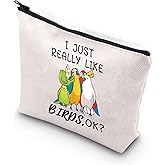 BDPWSS Parrots Makeup Bag For Women Parrots Lover Gift Bird Watching Cosmetic Bag i Just Really Like Birds Parrot Cockatoo Budgerigar Gift Ornithologist Gift (Just like birds)