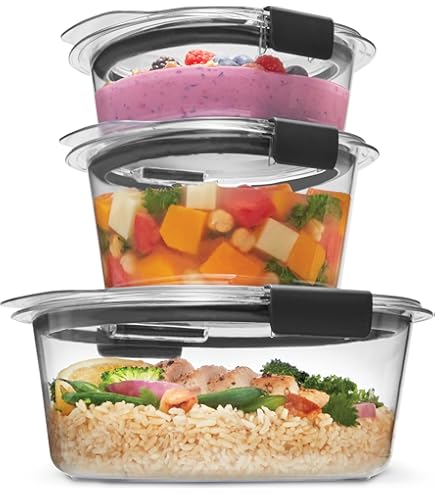 Rubbermaid Brilliance Glass Round Leak-Proof 6-Piece Set Food