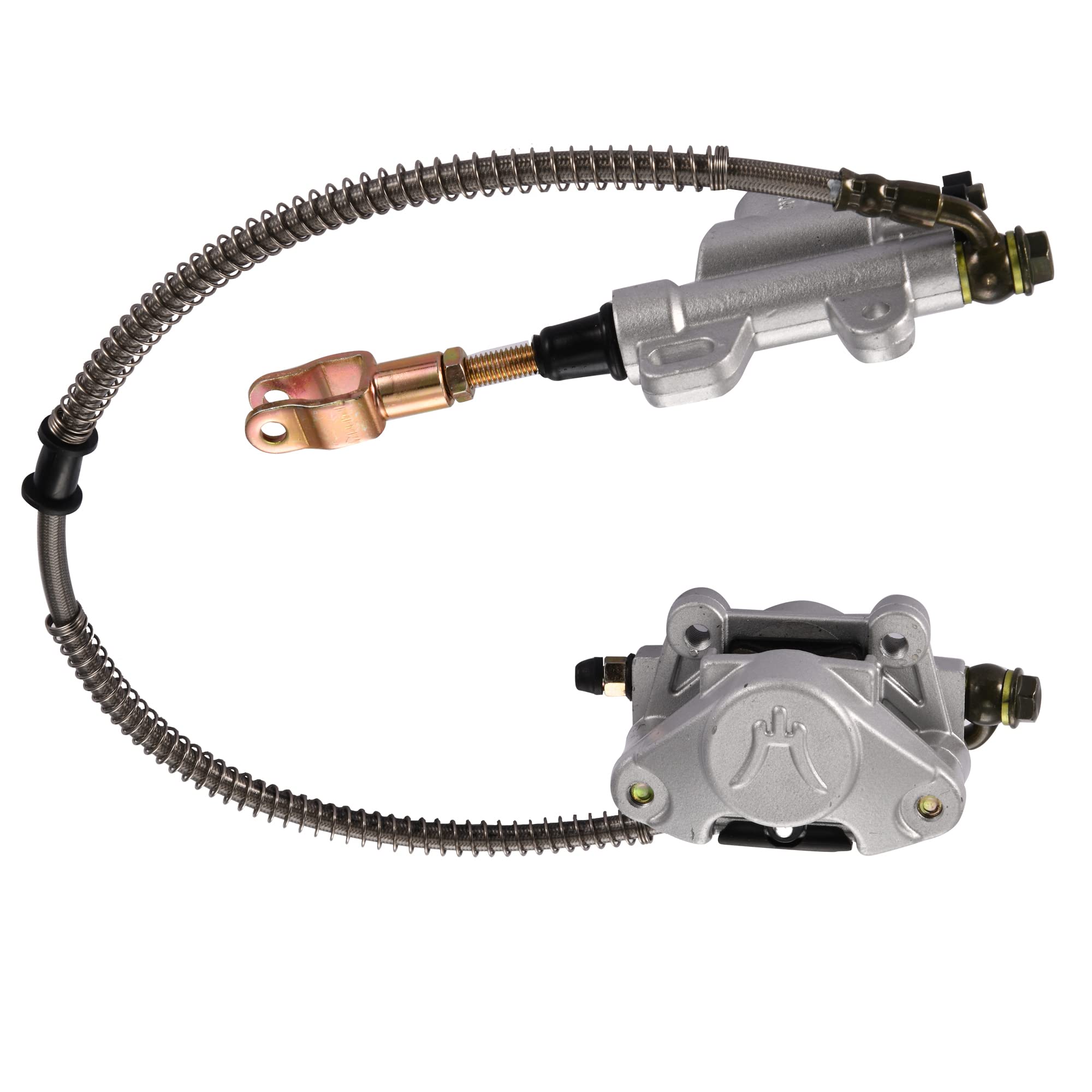 GOOFIT Rear Disc Brake Assembly Master Cylinder Caliper Replacement for 150cc 200cc 250cc Chinese Taotao ATV Quad