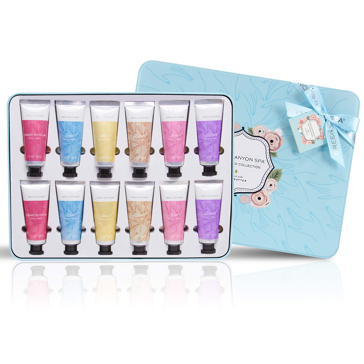 Hand Cream Gift Set, Shea Butter Hand Cream for Women Gift Set, Moisturizing Hand Lotion for Dry Hands Best Birthday/Holiday Gift for Her, Pack of 12 with Travel size, 1.0 oz Tube : Beauty