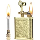 CHOICEDC Vintage Trench Lighter, Permanent Match, Cool Pipe Lighter for Men | Antique Metal Kerosene Lighters, Fluid Refillable, Reusable Retro Forever Match Lighter, Unique Gifts for Men Women, No Fuel