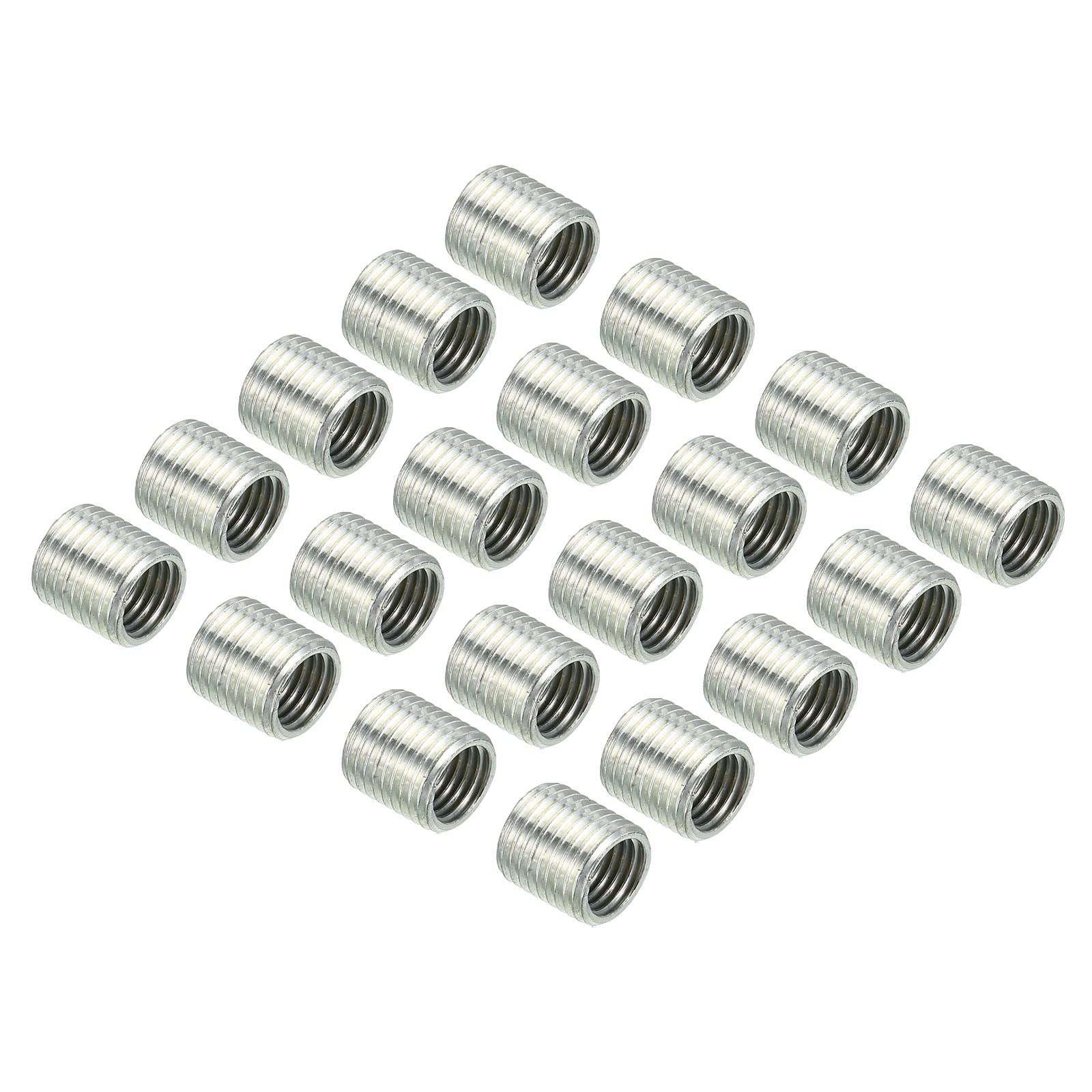 PATIKIL M10x1mm to M8x1mm Thread Adapters Sleeve Reducing Nut, 20 Pack 10mm Screw Conversion Nut Threaded Tube Coupler Connector Pipe Fitting