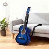 HOMCOM 38 Inch Acoustic Electric Classical Guitar Kit Blue with Case view 2