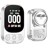 HAKINAKU 3-in-1 Plug in Carbon Monoxide Detectors Buil-it 1000 mAh Backup Battery Plug&Play with 2.1'' HD Screen [CO Temp Humidity] 85dB Alarm for Home Hotel Travel RV, HD08-B (White, 1-Pack)