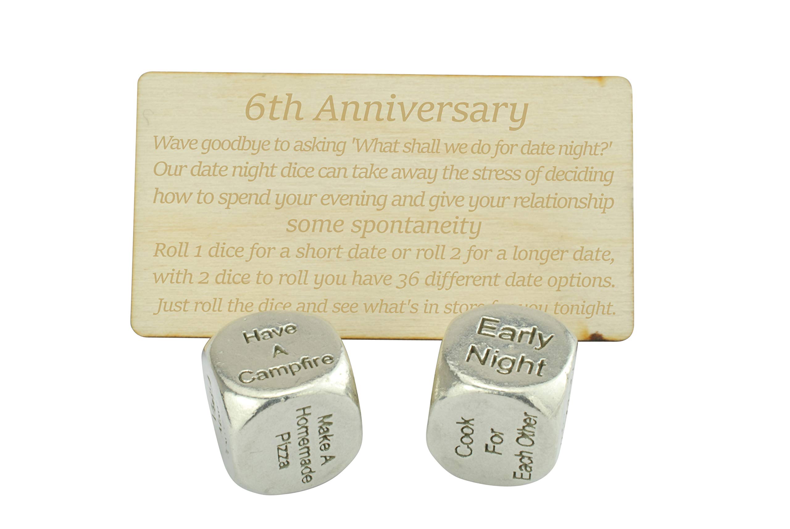 6 Year Anniversary Metal Date Dice Create a Unique 6th Anniversary Date Night