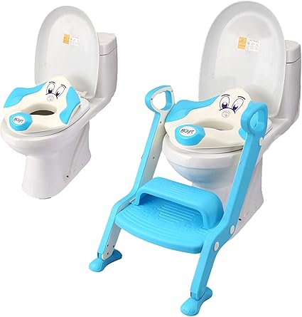 Gotobuy Bebe Reducteur Wc Avec Marche Pour Etapes Assistant Pot Pour Toilettes Pour Enfants Trainer Amazon Fr Bebes Puericulture
