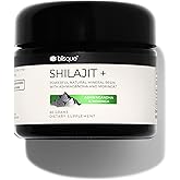 Blisque - Pure Himalayan Organic Shilajit Resin Supplement | with Organic Ashwagandha and Moringa | Authentic and Natural | Golden Grade A | Contains Fulvic Acid and Trace Minerals | 60 Grams