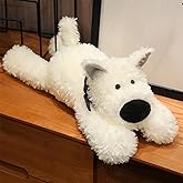 PEACH CAT West Highland White Terrier Dog Plush Pillow 17.7" Cute Puppy Stuffed Animals Soft Plushies Toy Gifts for Kids
