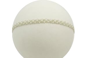NIHAO BABY Baptism Headband for Baby Infant Toddler Girls White Christening Headband (3-12 Months)