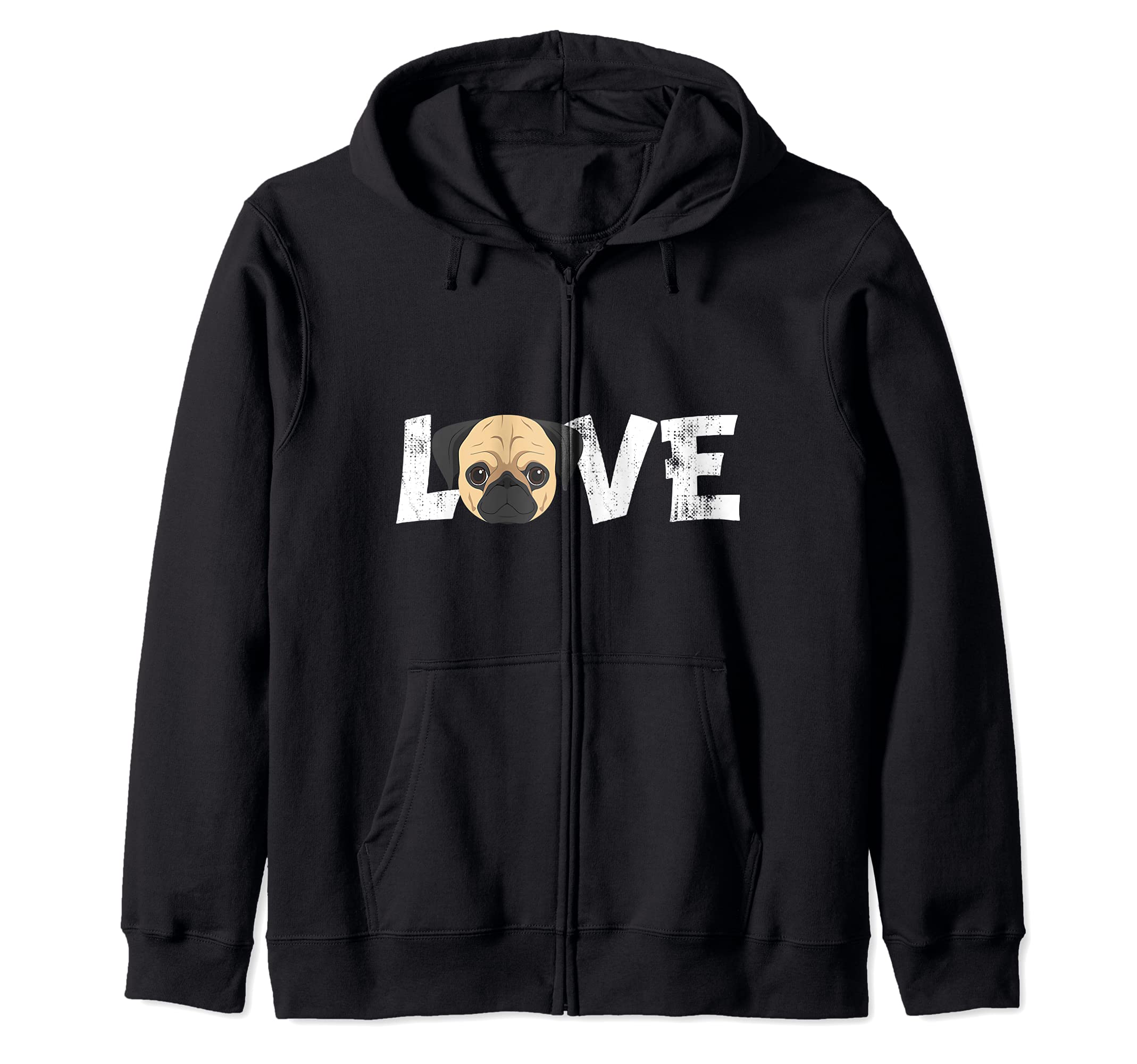 Dog Mom Dog Dad Pug Dog Pet Lover Zip Hoodie