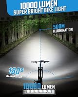 Neialla Bike Lights Front Back 10000 Lumens 8 Hours 5+5 Modes IPX4 Rechargeable view 5